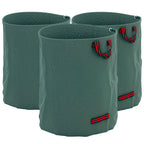 Gartensack 3x300L wasserdicht Gartenabfallsack mit Griffe, stabil Laubsack UV Schutz Gr¨¹n