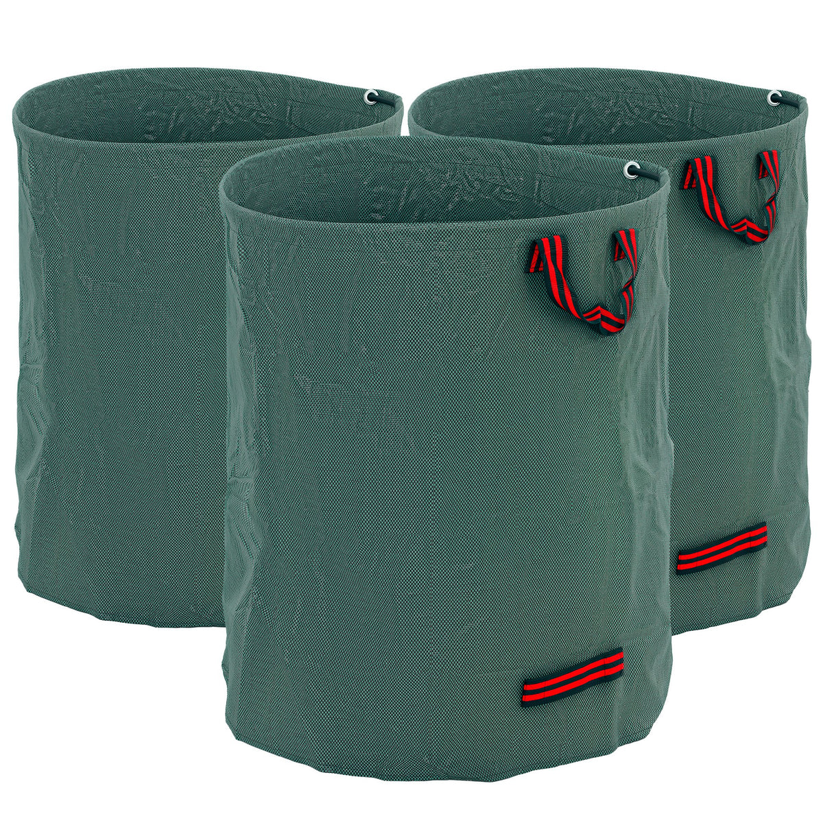 Gartensack 3x300L wasserdicht Gartenabfallsack mit Griffe, stabil Laubsack UV Schutz Gr¨¹n