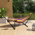 Hängemattengestell, für Hängematten bis 280 cm, Stahl, 285L x 125B x 110H cm, Schwarz