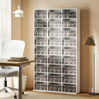 Regal für 835 CDs oder 500 DVDs, Blu-ray Medienregal mit 27 Fächern und 21 verstellbaren Einlegeböden, Weiß