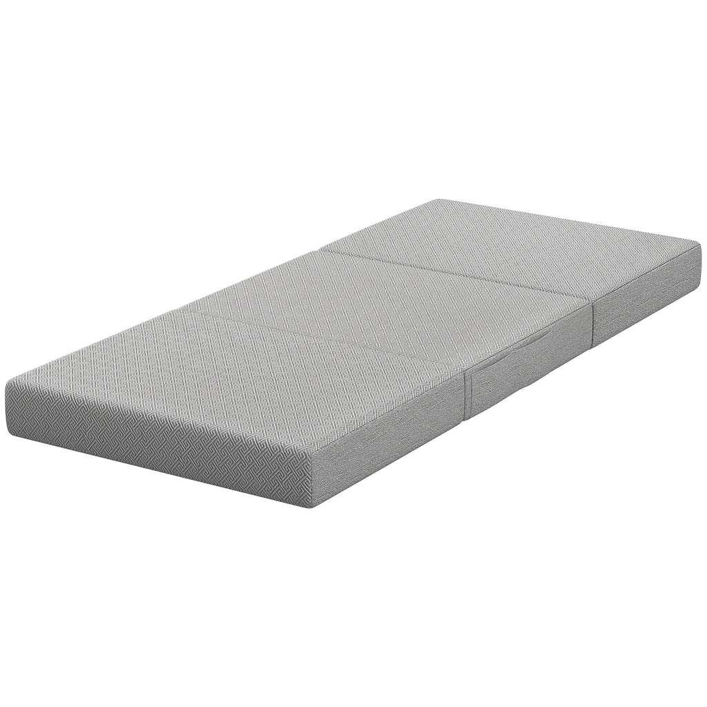 Klappmatratze 200 x 90 cm, 15 cm faltbare Matratze, tragbare Bodenmatratze mit waschbarem Bezug, Oeko-Tex geprüft