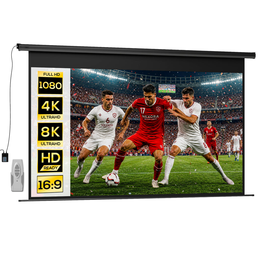 Beamer-Leinwand Elektrisch 266 x 149 cm 16:9, Metall Schwarz