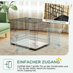 Hundekäfig klappbar für kleine Hunde 75 x 48,5 x 53 cm Schwarz