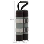 Sands?cke f¨¹r Pavillons, 4er-Set, 48 kg, ohne Sand, mit Fixierriemen, wetterfest, Schwarz