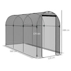 360 x 120cm Galvanised Steel Fruit Cage, Plant Protection Tent with Zipped Door, Black