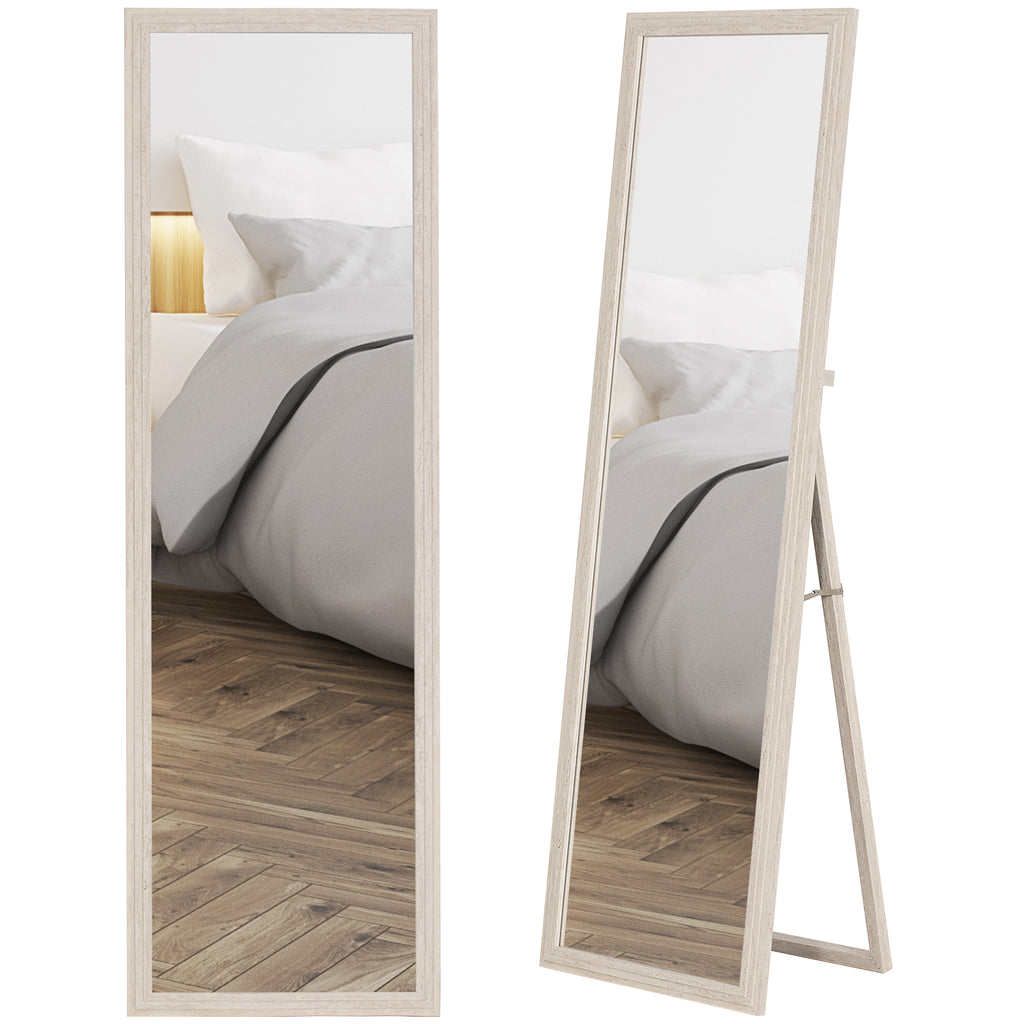160 x 50 cm Ganzk?rperspiegel, vielseitig verwendbar, rechteckiges Design mit Rahmen, Wei?