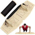 Push Up Bars Set, Liegest¨¹tzgriffe mit Trainingsboard & Widerstandsb?ndern, Holz