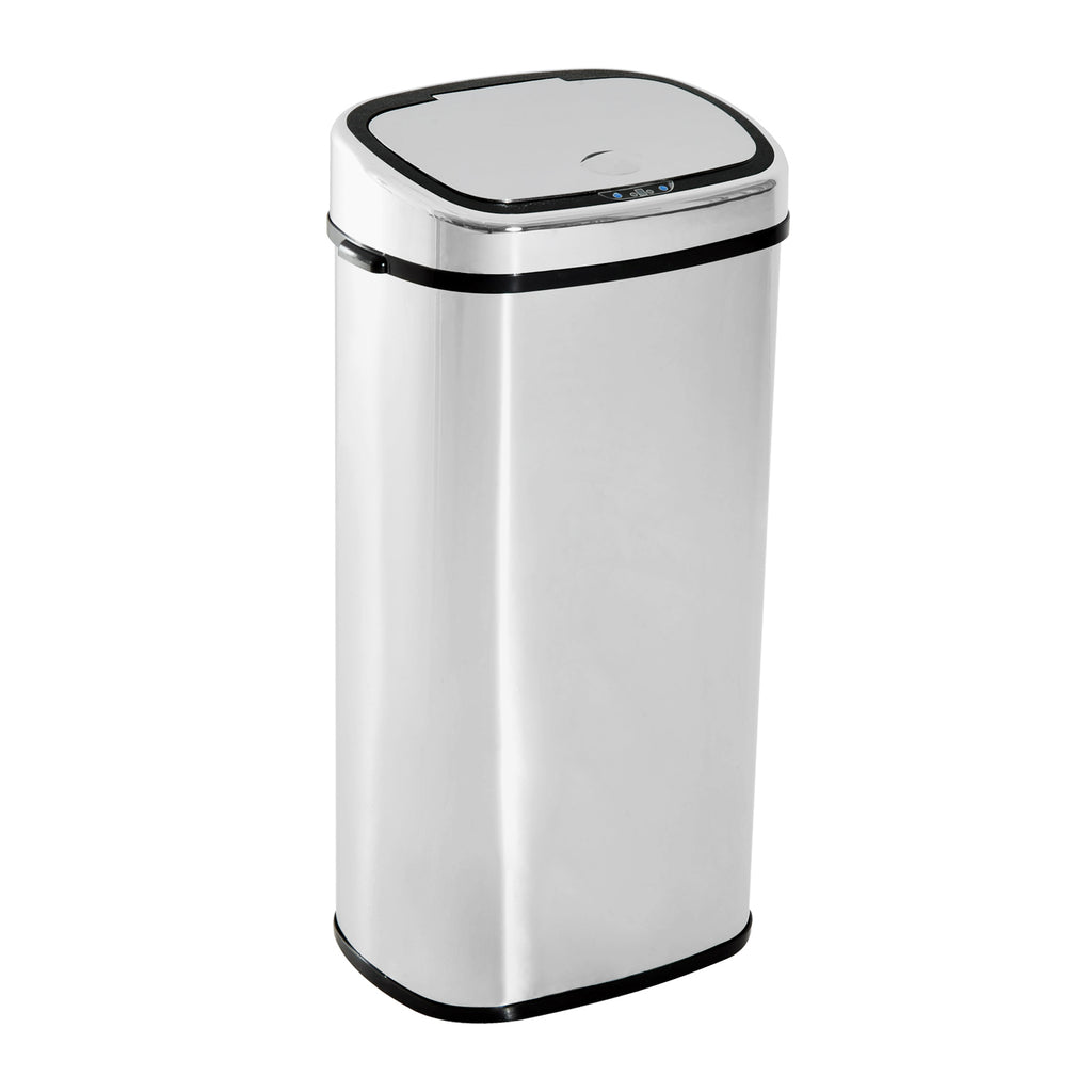 Sensor Mülleimer 68L Automatik Mülleimer mit Bewegungssensor, Wasserdichter Abfalleimer für Büro, Schlafzimmer, Küchen Edelstahl Silber