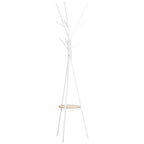 Garderobenst?nder Kleiderst?nder mit Ablage und 8 Haken Jackenst?nder Moderner Garderobe f¨¹r Kleidung Hut Tasche, Wohnzimmer, Wei?