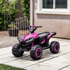 Elektro Kinderquad, 3-6 km/h, Licht/Musik, für 3-5 Jahre, bis 25kg, Rosa/Schwarz