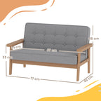 Kindersessel, Kindersofa mit Holzrahmen, Samtoptik, gepolstert, f¨¹r Kinder von 3-15 Jahren Grau