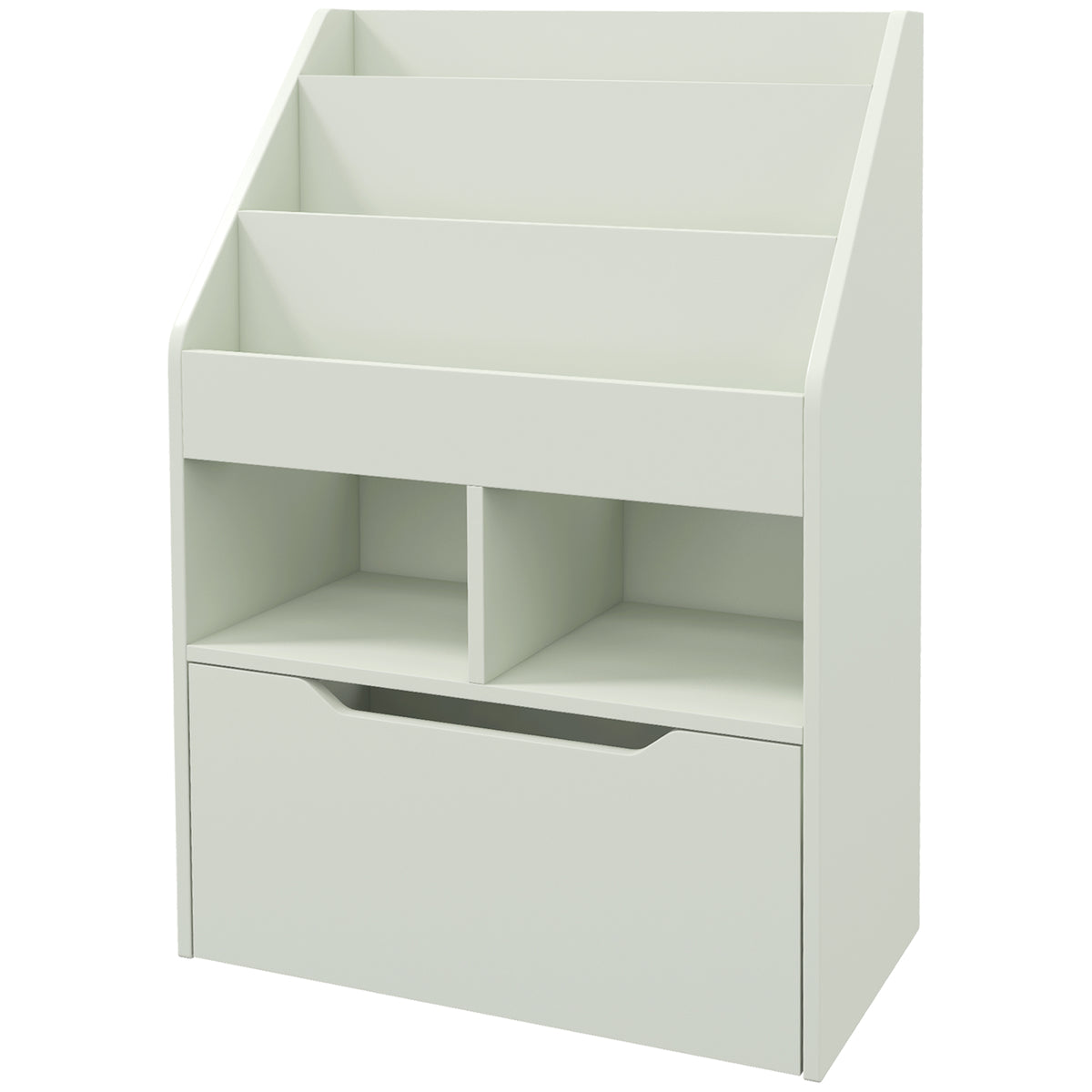Kinderregal mit Schublade, Bücherregal mit Fächern, 60 x 29,9 x 90 cm, Grün