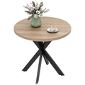 Esstisch 75 x 75 cm rund Küchentisch für 2-4 Personen modern Esszimmertisch mit Spinnenfuß Braun