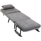 Schlafsessel 3 in 1 Klappbar Sessel mit Schlaffunktion, 186 x 60 cm Schlafsessel mit 5-stufig Verstellbarer Rückenlehne
