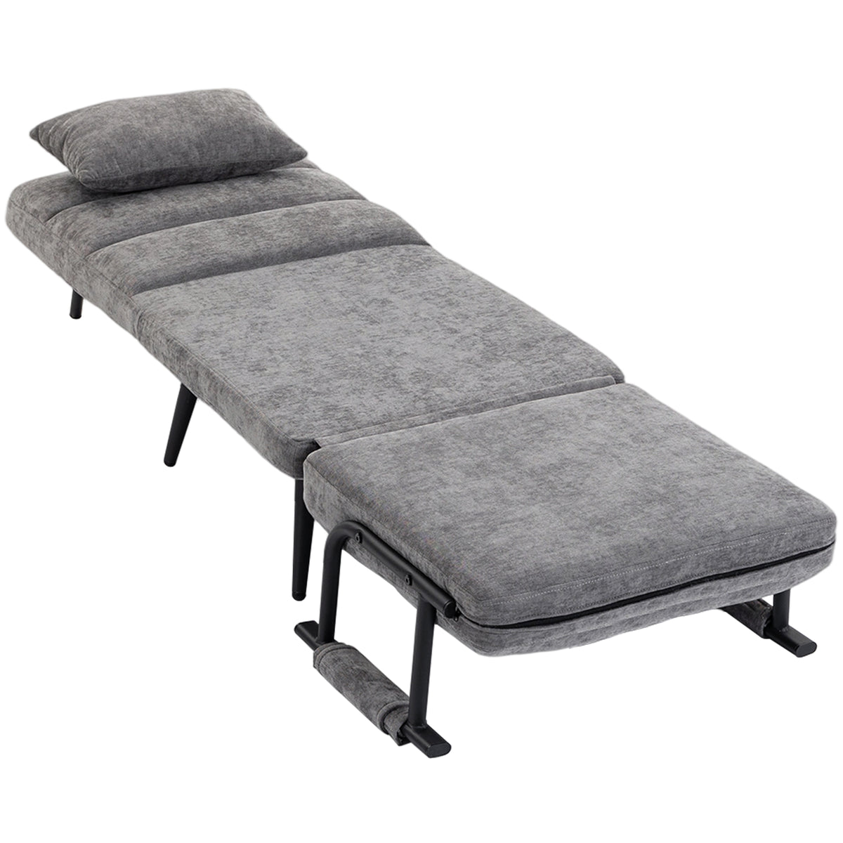 Schlafsessel 3 in 1 Klappbar Sessel mit Schlaffunktion, 186 x 60 cm Schlafsessel mit 5-stufig Verstellbarer Rückenlehne