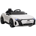 Kinder-Elektroauto mit Sicherheitsgurt, Fernbedienung, Scheinwerfern, Musikfunktion, wei?, 103 x 58 x 41cm