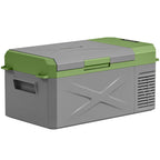 16,3 Liter Kompressor Kühlbox elektrische Kühlbox mit Anschluss ECO Modus Kühlhaltefunktion Grau+Grün
