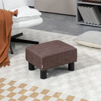 Hocker mit Stoffbezug in Leinenoptik, bis 110 kg, braun, 40 x 30 x 24cm