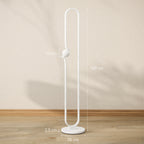 LED-Bodenlampe, Musiknoten-Design, Glasschirm, Metall, Kunststoff, Weiß