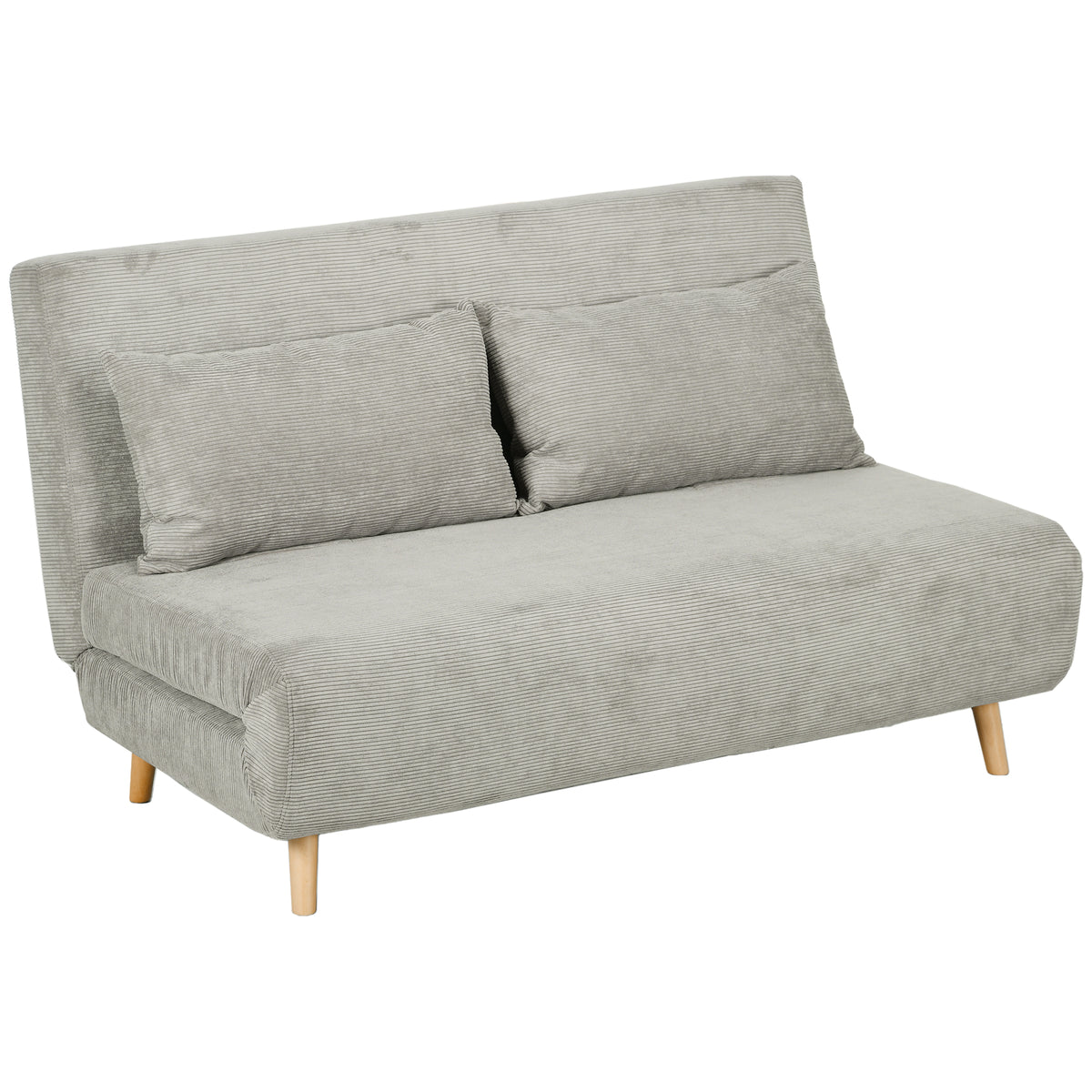 Schlafsofa, G?stebett, 3-fach verstellbare R¨¹ckenlehne, Leinenoptik, bis 120 kg, 141 x 90 x 81 cm, Grau