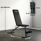 Hantelbank verstellbar Trainingsbank mit Beinstrecker 7-Fach Rückenlehne, verstellbar Polster 300 kg Last