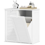 W?scheschrank, 2 Kippbeh?lter f¨¹r W?sche, 2 Lamellent¨¹ren, 70 x 38 x 73 cm, Wei?
