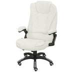 Ergonomischer Schreibtischstuhl mit Massagefunktion, 68 x 72 x 110¨C120 cm, Cremewei?