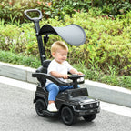 3 in 1 Kids Children Ride on Push Car Toddler Sliding Car G350 Licensed Walker Foot to Floor Slider Push-Along with Horn Steering Wheel NO POWER Manual, Black