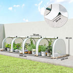 395 x 100 cm Low Tunnel Greenhouse - White