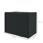220 x 125cm Three-Seater Swing Chair Protective Cover - Black