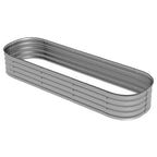 Hochbeet Pflanzenbeet, modulares Hochbett, gesch¨¹tzte Kanten, Design ohne Boden, 195 x 62 x 30 cm, Silber