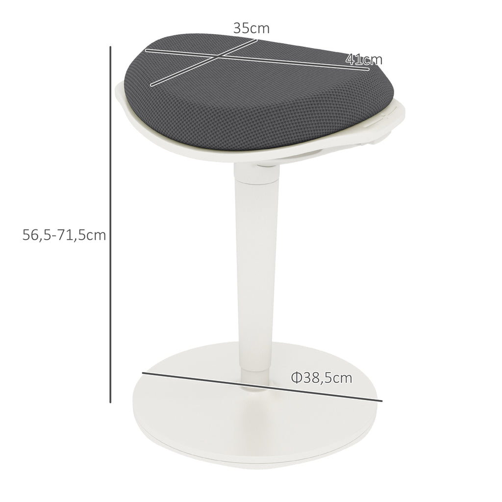 Pendelhocker, ergonomisch, h?henverstellbar, bis 120 kg, 42,5x35,5x56,5-71,5cm, Grau
