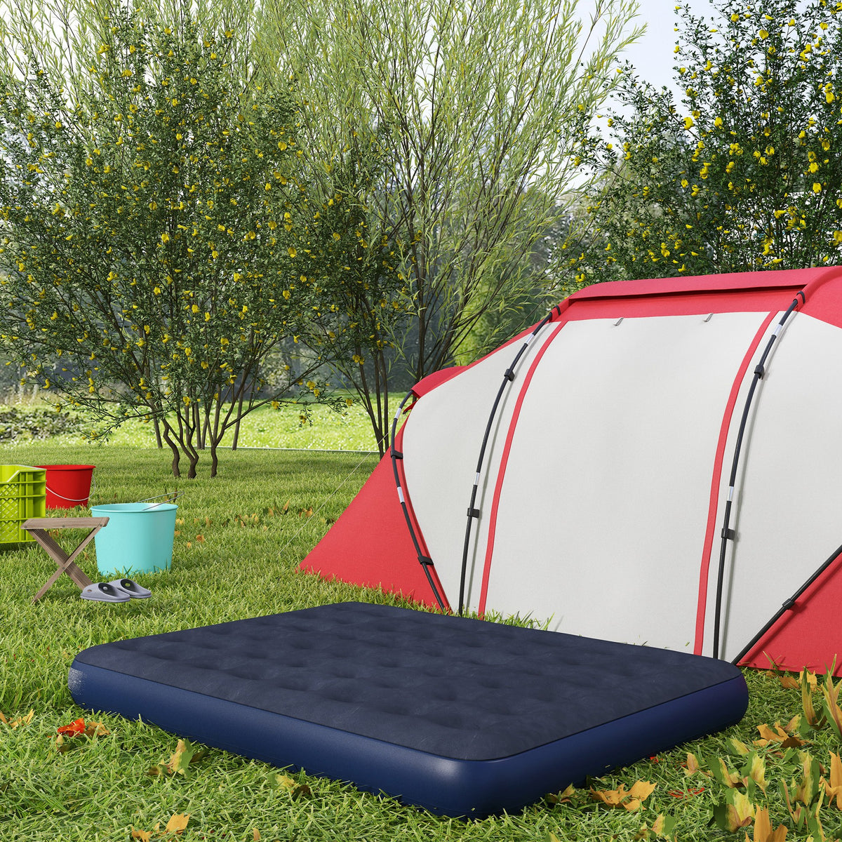 Luftmatratze f¨¹r 2 Personen, weich & robust, 203x152x22cm, Dunkelblau