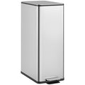 M¨¹lleimer 20L, Soft-Close-Deckel, Deodorant-Fach, Fingerabdrucksicher, Edelstahl, Silber