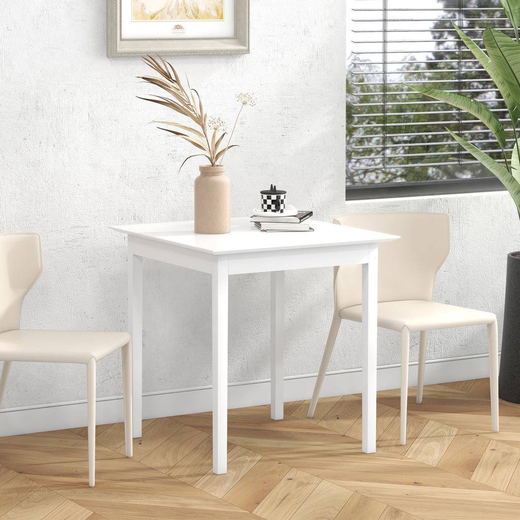 Küchentisch Esstisch Quadratischer Tisch, modernes Design, 75 cm x 75 cm x 76 cm, Weiß