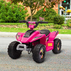 Kinder Quad Elektro 6V Kinderquad mit Vorwärts-, Rückwärtsfunktion für Kinder 1,5-3 Jahre bis 20 kg Rosa