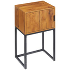 Konsolentisch im Industiriedesign, Beistelltisch, Sideboard, 1 Schrank, Naturholz + Schwarz