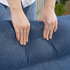 Sitzsack mit Bettfunktion, neigbare Lehne, klappbar, bis 120kg, 70 x 72 x 56 cm, Dunkelblau