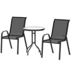Three-Piece Outdoor Garden Set - Black