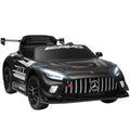 Mercedes-Elektroauto, Aufsitzauto f¨¹r Kinder, 12V Batterie, LED-Lichter, Musikfunktion, Hupe, 3-8 Jahre, Schwarz