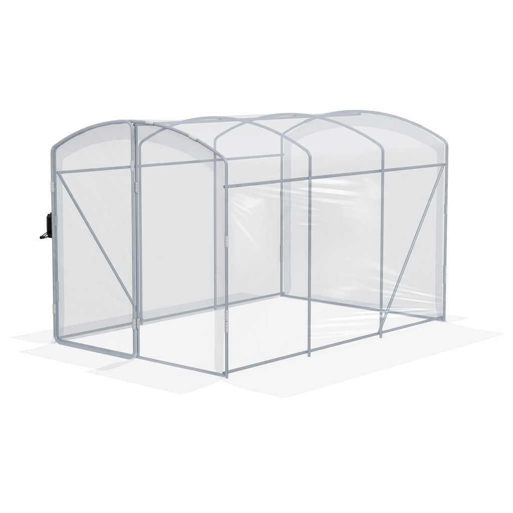 Tunnel-Gewächshaus, begehbar, transparente Folie, verzinkter Stahlrahmen, 3 x 2 x 2m