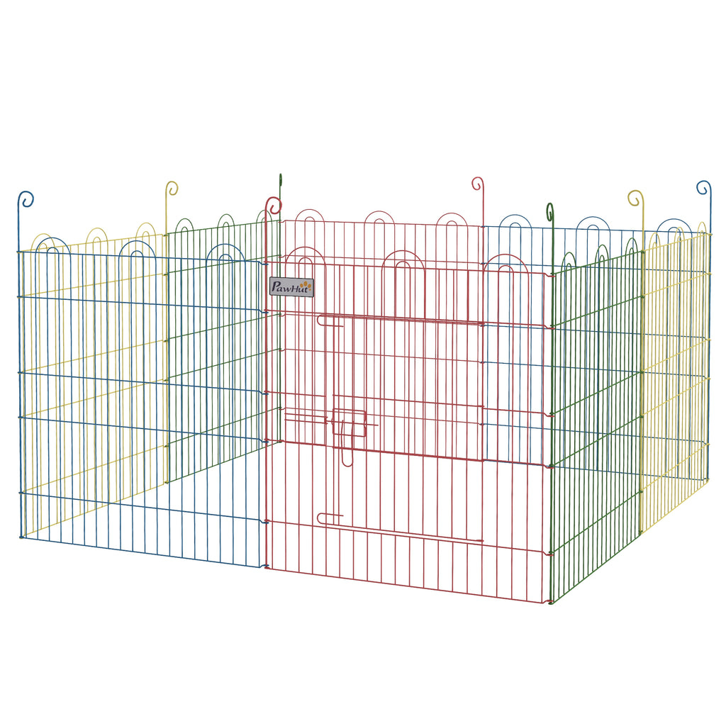 Pet Playpen Crate, with Eight Panels, Door, for Indoors and Outdoors, 60H x Φ156cm