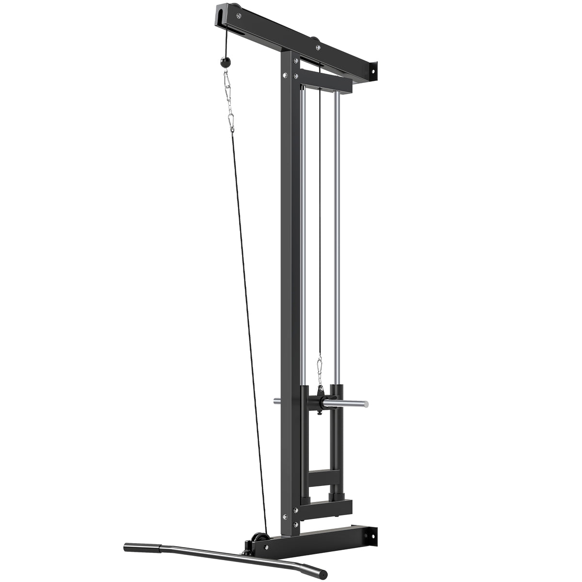 Wall Mounted Lat Pull Down Machine, Crossover Cable Machine with High & Low Pulleys for Home Gym Full Body Workout