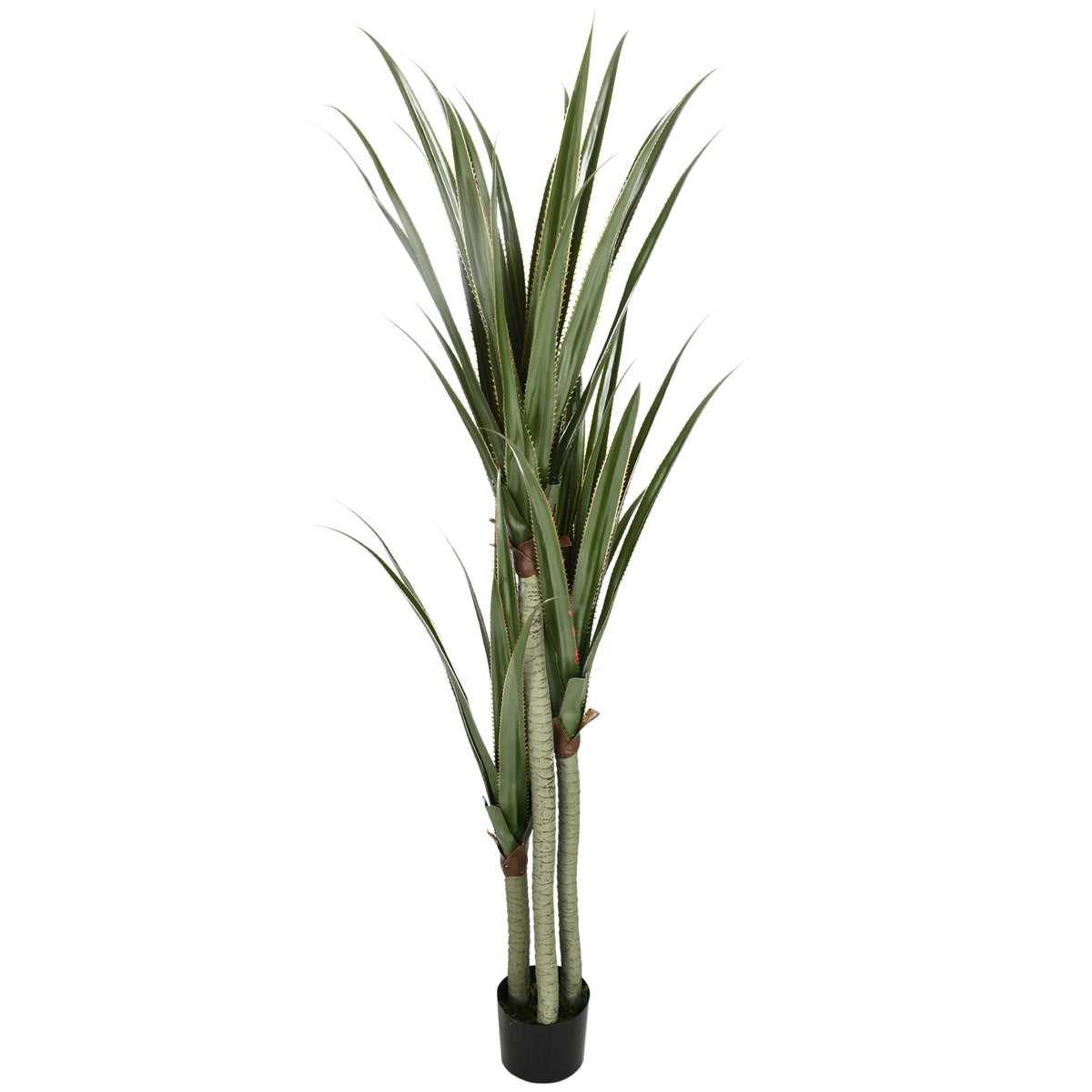 Künstliche Yucca groß 190cm Kunstpflanze, Plastik Künstliche Pflanze im Topf, 17 x 17 x 190 cm Smaragdgrün