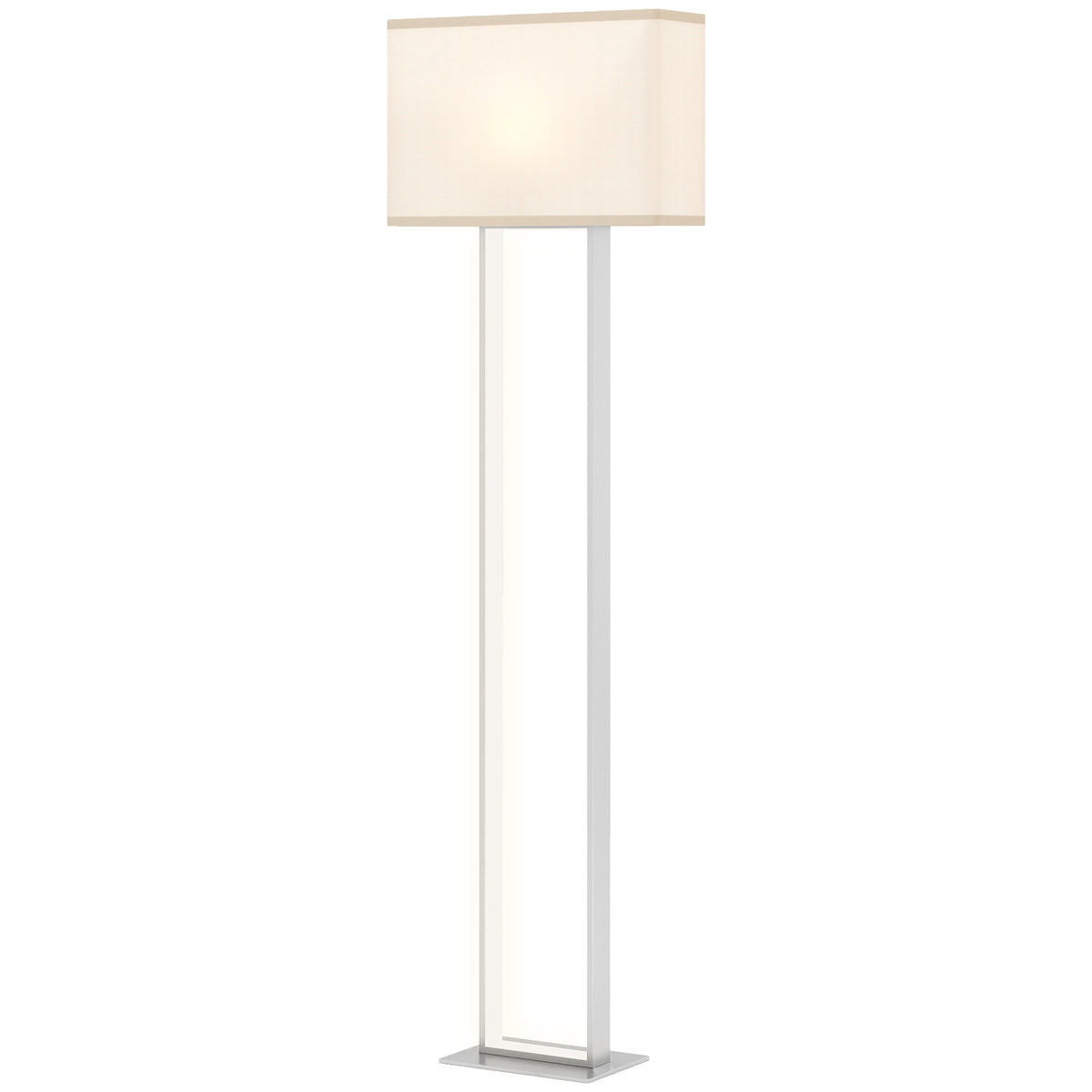 Moderne Stehlampe, 3 Modi, Fußschalter, verstellbare Helligkeit, Leinenoptik, Weiß
