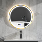 60cm Anti-Fog LED Bathroom Mirror - Gold Tone