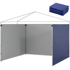 3-teiliges Set Seitenteile mit Reißverschluss für 3 x 3 m Pavillon, Dunkelblau