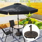 Sonnenschirmst?nder aus Beton, Schirmst?nder mit Rolle, Rund Schirmhalter St?nder f¨¹r Sonnenschirm 32/38/48mm