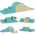 5-teiliges Softbaustein-Set f¨¹r Babys & Kleinkinder, Schaumstoff, Kunstleder, 5 kreative Formen, Indoor-Set zum Klettern, Krabbeln, Spielen, Gr¨¹n