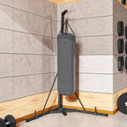 Foldable Punch Bag Stand for Heavy Bag, Speed Bag, Freestanding and Adjustable - Black
